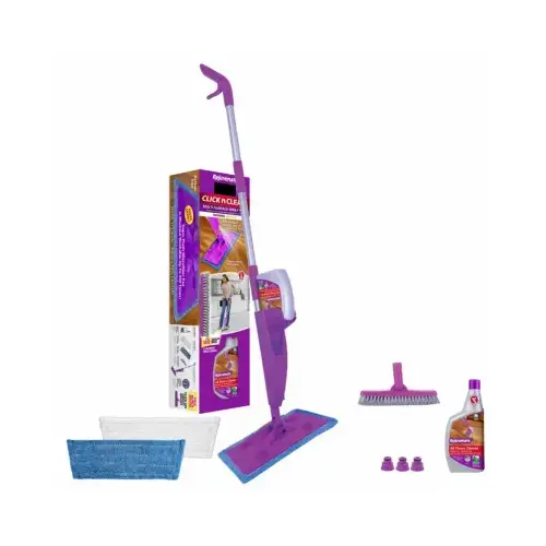 Click n Clean Microfiber Multi-Surface Spray Mop Purple/White