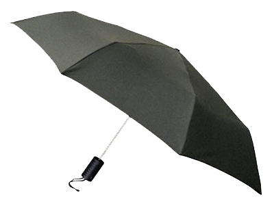 Weather Zone 1101 Automatic Umbrella, 42 In. Coverage, Black