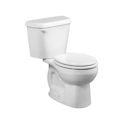 American Standard 751DA001.020 Colony Complete Toilet, Round Bowl, 1.6 gpf Flush, 12 in Rough-In, 15 in H Rim, White
