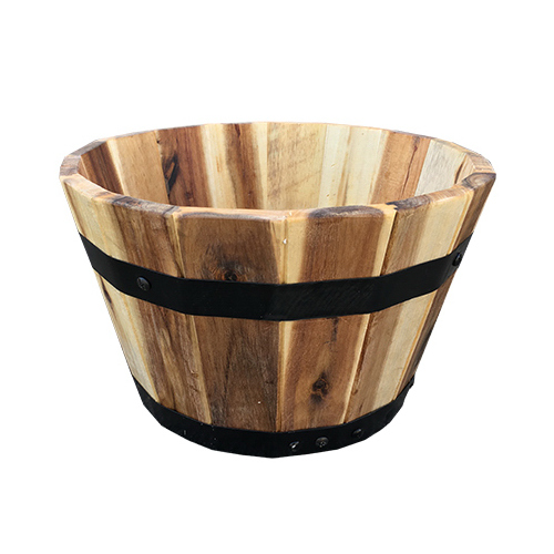 Planter 7" H X 11.5" W X 11.5" D Wood Traditional Natural Natural