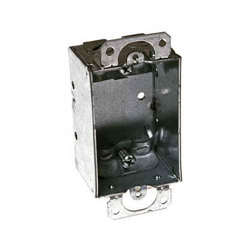 RACO 410 Switch Box, 1 -Gang, 1 -Outlet, 4 -Knockout, Steel, Gray ...