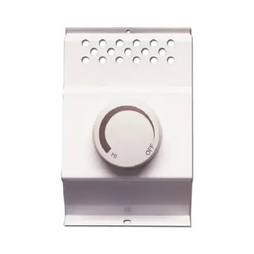 Cadet 08734 Double Pole Line Voltage Baseboard Thermostat Heating and Cooling Dial White