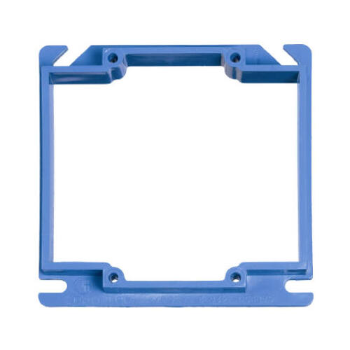 Box Cover Square PVC 2 gang Outlet Box Blue - pack of 6
