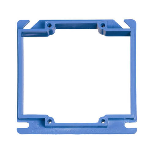 Electrical Box Cover, 4 in L, 4 in W, Square, PVC, Blue - pack of 6