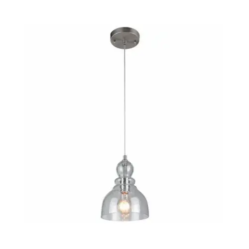 Westinghouse 61007 00 Indoor Adjustable Mini Pendant, 1-Lamp, Brushed Nickel Fixture