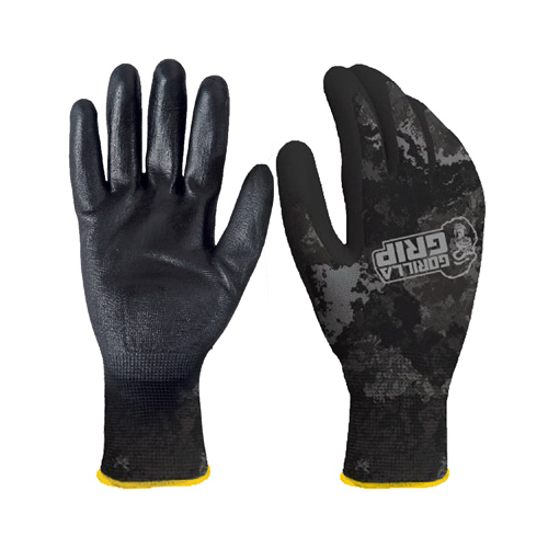 Gorilla Grip One Size Fits All Nylon Tac Black Dipped Gloves : Target