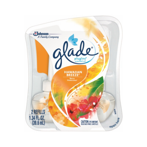 GLADE 21749-XCP6 Air Freshener Refill Plug-Ins Hawaiian Breeze Scent 1.34 oz  Liquid - pack of 6