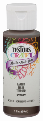 Testors 297439 Craft Paint, Matte, Earthy, 2 oz, Bottle