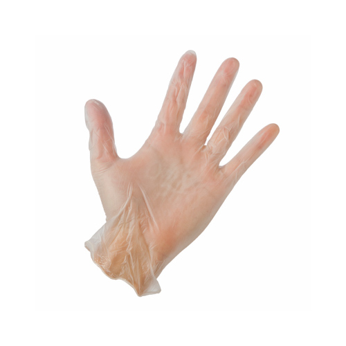 Disposable Gloves Vinyl One Size Fits All Clear Clear