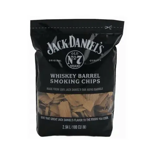 Jack Daniel's 01749 Wood Smoking Chips Whiskey Barrel All Natural Oak 180 cu in