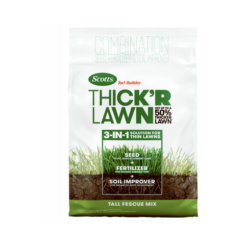 Turf Builder Thick'R Lawn Tall Fescue Mix Grass Seed, 40 lb Bag Brown/Gray/Green/Straw