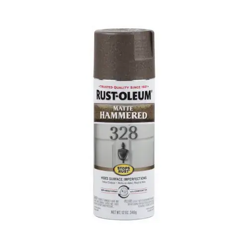 Stops Rust 12 Oz. Matte Hammered Spray Paint, Brown