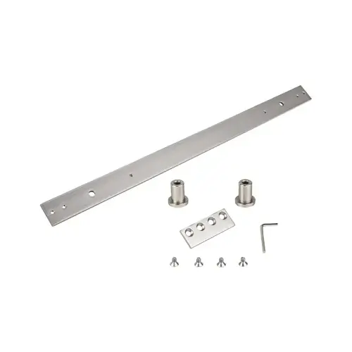 Track Extension Kit, 24 in L Track, Steel, Satin Nickel, For: N186-966 Kit