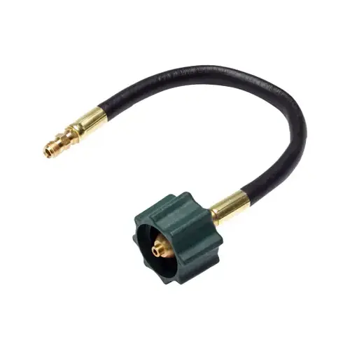 18 In. x 1/4 In. Inverted Male Flare x 3/8 In. Acme Nut LP Hose Assembly Black