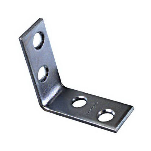 National Hardware N266-304 115BC Series Corner Brace, 1-1/2 in L, 5/8 in W, Steel, Zinc, 0.08 Thick Material
