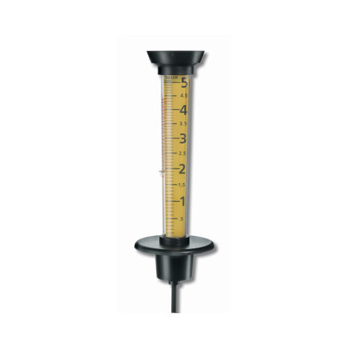 TAYLOR 2704 Rain Gauge & Thermometer Ground 5.3" W X 14.5" L Yellow