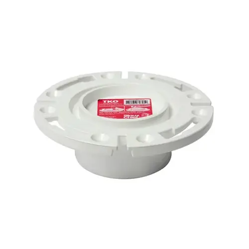 3 In. Hub/Inside 4 In. Schedule 40 DWV PVC Closet Flange