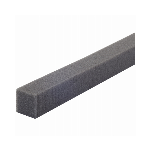 Weatherstrip, 1-1/4 in W, 1-1/4 in Thick, 42 in L, Foam, Gray