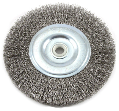 Forney 72745 Wire Wheel Brush, 6 in Dia, 1/2 to 5/8 in Arbor/Shank, 0.012 in Dia Bristle