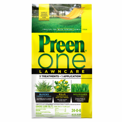 Preen 21-64157 Lawncare, 18 lb, Granular, 24-0-6 N-P-K Ratio Assorted