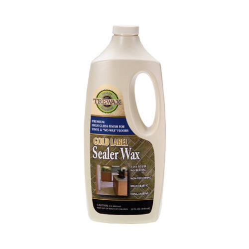 Trewax 887135027 Gold Label Sealer Wax, 32 fl-oz, Liquid, Acrylic, Milky White