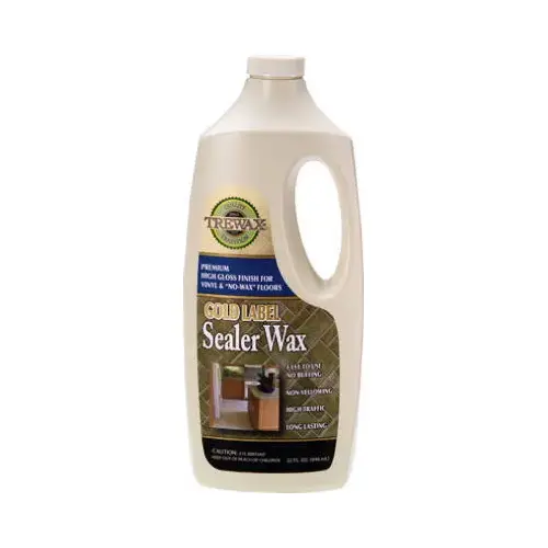 Gold Label Sealer Wax, 32 fl-oz, Liquid, Acrylic, Milky White