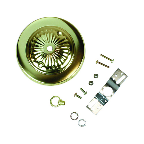 Canopy Kit, Ceiling, Traditional, Brass, For: Outlet Box and Hang Ceiling Fixture