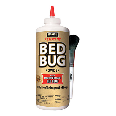 Harris GOLDBB-P4 Bed Bug Killer, Powder, Brush Application, 4 oz White