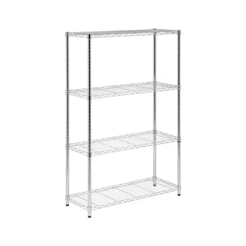 Shelving Unit 54" H X 36" W X 14" D Steel Chrome