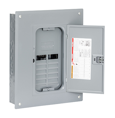 Square D HOM816L125PC Homeline Load Center, 125 A, 8 -Space, 16 -Circuit, Main Lug, NEMA 1 Enclosure, Gray