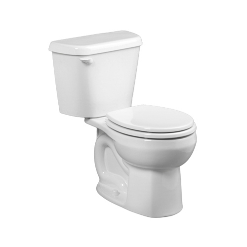 Colony Complete Toilet, Round Bowl, 1.28 gpf Flush, 12 in Rough-In, 15 in H Rim, White