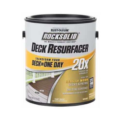 Deck Resurfacer RockSolid Semi-Transparent Tintable Tint Base Water-Based 1 gal Tint Base