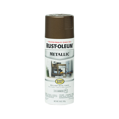 Rust-Oleum 286525 Spray Paint Stops Rust Metallic Dark Copper 11 oz ...