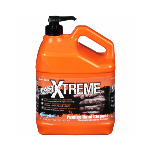 PERMATEX 25618 Fast Orange Hand Cleaner with Pump, White, Citrus, 1 gal Bottle