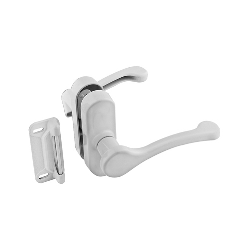 V1320 Series Lever Latch, Zinc, 3/4 to 2 in Thick Door, For: Wood/Metal Screen, Storm Doors White