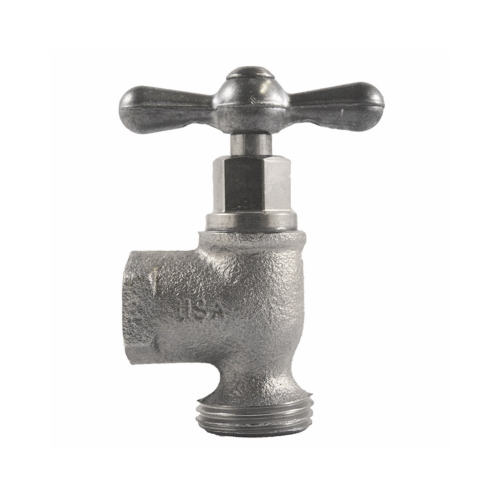 Washing Machine Valve, Heavy-Duty, Red Brass, Satin