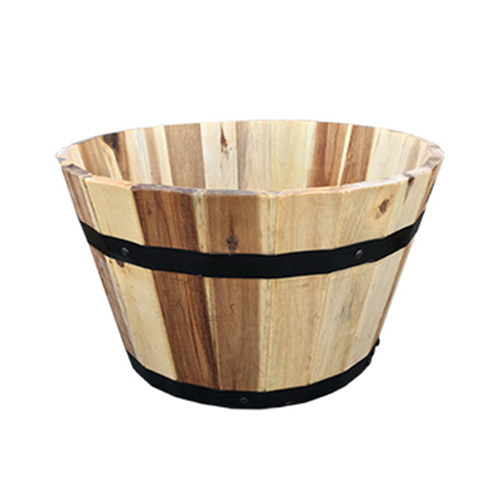 Planter 9.5" H X 16" W X 16" D Wood Traditional Natural Natural