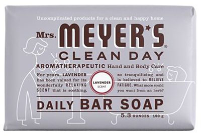 Mrs. Meyer's 11165 Bar Soap Mrs. Meyer's Clean Day Organic Lavender Scent 5.3 oz