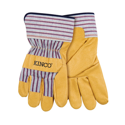 Kinco 1917-M Palm Gloves Men's Indoor/Outdoor Yellow M Yellow