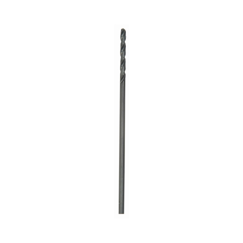 Drill Bit, 3/8 in Dia, 12 in OAL, Extra Length, Spiral Flute, Straight Shank Black Oxide