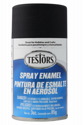 Testors 1249T PAINT CAN ENAMEL FLAT BLK 3 OZ Black