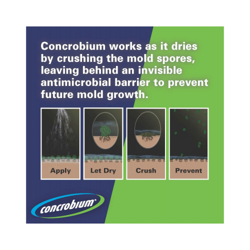 Concrobium 25001 Mold Control, 1 gal, Liquid, Odorless, Clear