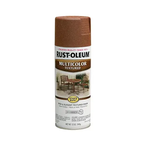 STOPS RUST Textured Spray Rustic Umber, Solvent-Like, Rustic Umber, 12 oz, Aerosol Can