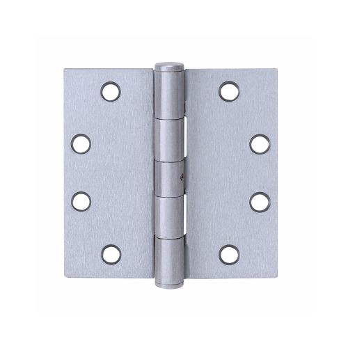 Tell Manufacturing HG100322 H4040 Series Square Hinge, 4 in H Frame Leaf, 0.085 in Thick Frame Leaf, Stainless Steel