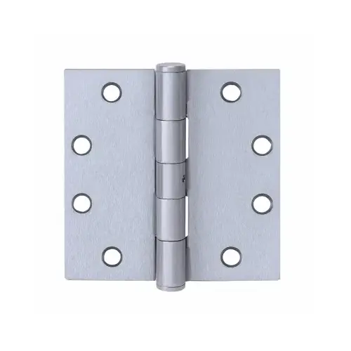 Tell Manufacturing HG100322 H4040 Series Square Hinge, 4 in H Frame Leaf, 0.085 in Thick Frame Leaf, Stainless Steel Satin