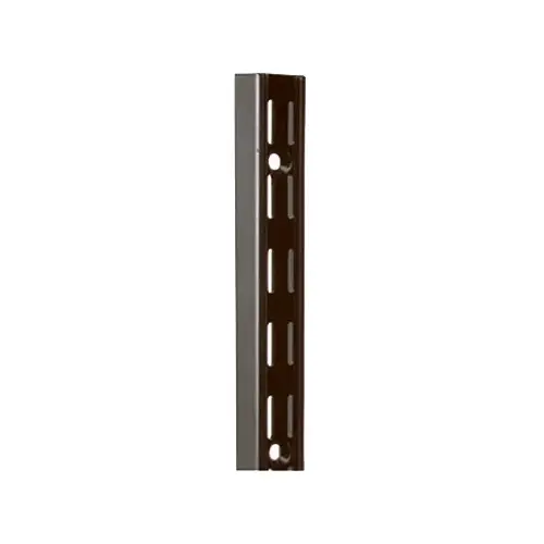 Shelf Standard, 450 lb, 14 ga Thick Material, 1-1/16 in W, 48 in H, Steel - pack of 10