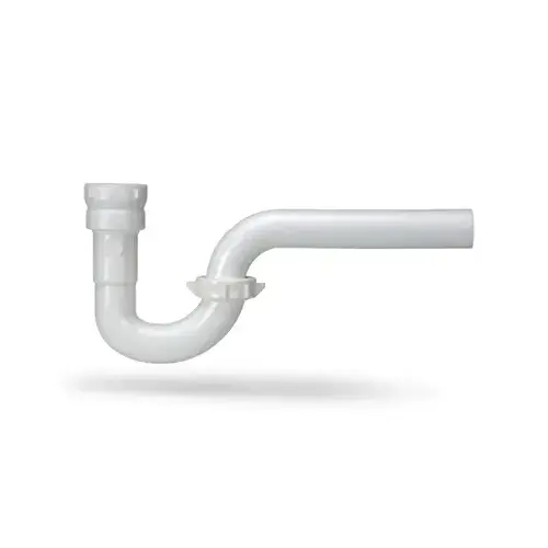 P-Trap, 1-1/4 in, Push, Plastic, White