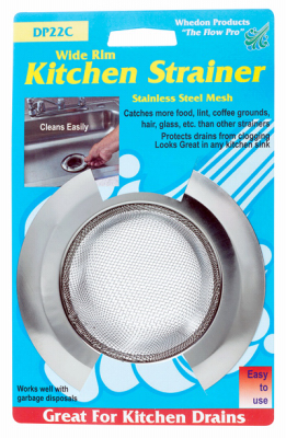 Whedon DP22C Sink Strainer 4-1/2" D Chrome Stainless Steel Chrome