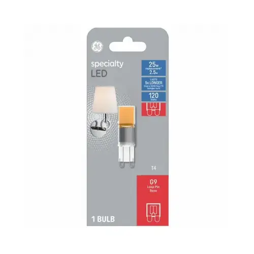 LED Bulb T4 G9 Warm White 25 Watt Equivalence Clear