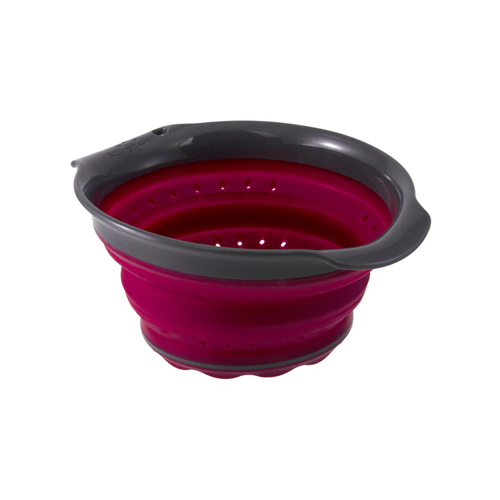 Squish 41145 Collapsible Colander Gray/Pink Polypropylene/TPR Gray/Pink